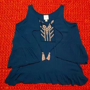 Knox Rose Boho Cold Shoulder Top